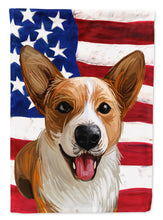 Load image into Gallery viewer, Cardigan Welsh Corgi American Flag Flag Canvas House Size CK6750CHF