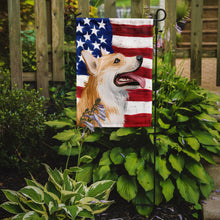 Load image into Gallery viewer, Pembroke Welsh Corgi American Flag Garden Flag - Outdoor Decorative Yard Flag CK6751GF