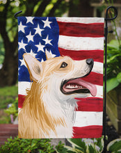 Load image into Gallery viewer, Pembroke Welsh Corgi American Flag Garden Flag - Outdoor Decorative Yard Flag CK6751GF