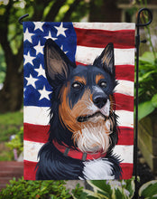 Load image into Gallery viewer, Welsh Sheepdog American Flag Garden Flag - Outdoor Decorative Yard Flag CK6752GF