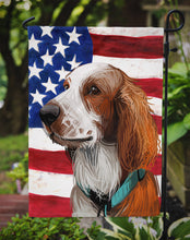 Load image into Gallery viewer, Welsh Springer Spaniel American Flag Garden Flag - Outdoor Decorative Yard Flag CK6753GF