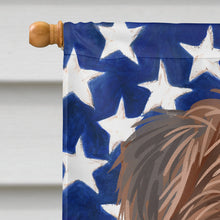 Load image into Gallery viewer, Welsh Terrier American Flag Flag Canvas House Size CK6754CHF