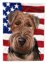 Load image into Gallery viewer, Welsh Terrier American Flag Garden Flag - Outdoor Decorative Yard Flag CK6754GF
