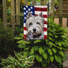 Load image into Gallery viewer, West Highland White Terrier American Flag Garden Flag - Outdoor Decorative Yard Flag CK6755GF
