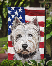 Load image into Gallery viewer, West Highland White Terrier American Flag Garden Flag - Outdoor Decorative Yard Flag CK6755GF
