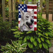 Load image into Gallery viewer, West Siberian Laika American Flag Garden Flag - Outdoor Decorative Yard Flag CK6756GF