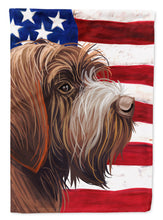 Load image into Gallery viewer, Wirehaired Pointing Griffon American Flag Garden Flag - Outdoor Decorative Yard Flag CK6757GF