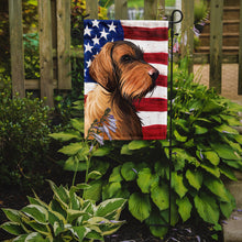 Load image into Gallery viewer, Wirehaired Vizsla American Flag Garden Flag - Outdoor Decorative Yard Flag CK6758GF