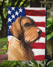 Load image into Gallery viewer, Wirehaired Vizsla American Flag Garden Flag - Outdoor Decorative Yard Flag CK6758GF