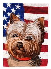 Load image into Gallery viewer, Yorkshire Terrier American Flag Flag Canvas House Size CK6760CHF
