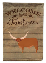 Load image into Gallery viewer, Ankole-Watusu Cow Welcome Garden Flag – Decorative Outdoor Yard Flag CK6767GF