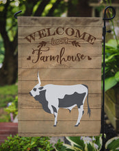 Load image into Gallery viewer, Hungarian Grey Steppe Cow Welcome Garden Flag – Decorative Outdoor Yard Flag CK6768GF