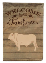 Load image into Gallery viewer, Charolais Cow Welcome Garden Flag – Decorative Outdoor Yard Flag CK6770GF