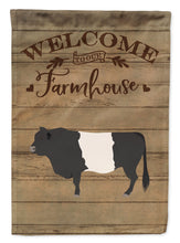 Load image into Gallery viewer, Belted Galloway Cow Welcome Flag Canvas House Size CK6775CHF