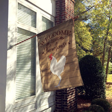 Load image into Gallery viewer, German Langshan Chicken Welcome Flag Canvas House Size CK6781CHF