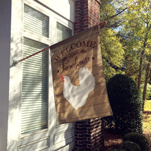 Load image into Gallery viewer, Leghorn Chicken Welcome Flag Canvas House Size CK6784CHF