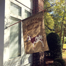 Load image into Gallery viewer, American Spotted Donkey Welcome Flag Canvas House Size CK6795CHF