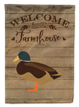 Load image into Gallery viewer, Silver Bantam Duck Welcome Garden Flag – Decorative Outdoor Yard Flag CK6811GF