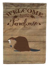 Load image into Gallery viewer, Eurasian Beaver Welcome Flag Canvas House Size CK6817CHF
