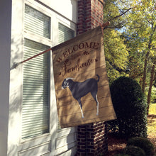 Load image into Gallery viewer, Black Bengal Goat Welcome Flag Canvas House Size CK6828CHF