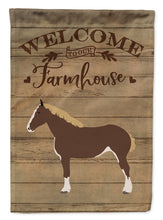 Load image into Gallery viewer, Percheron Horse Welcome Flag Canvas House Size CK6850CHF