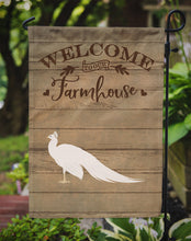 Load image into Gallery viewer, White Peacock Peafowl Welcome Garden Flag – Decorative Outdoor Yard Flag CK6870GF