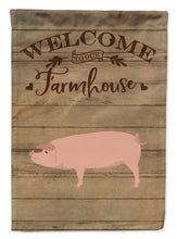 Load image into Gallery viewer, American Landrace Pig Welcome Flag Canvas House Size CK6876CHF