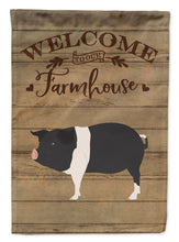 Load image into Gallery viewer, Hampshire Pig Welcome Flag Canvas House Size CK6883CHF