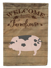 Load image into Gallery viewer, Gloucester Old Spot Pig Welcome Garden Flag – Decorative Outdoor Yard Flag CK6884GF