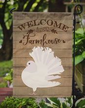 Load image into Gallery viewer, Silver Fantail Pigeon Welcome Garden Flag – Decorative Outdoor Yard Flag CK6894GF