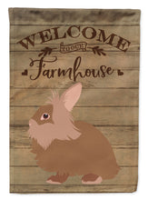 Load image into Gallery viewer, Lionhead Rabbit Welcome Flag Canvas House Size CK6904CHF