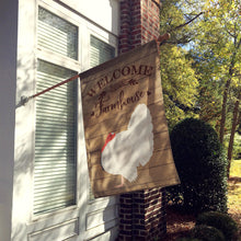 Load image into Gallery viewer, White Holland Turkey Welcome Flag Canvas House Size CK6927CHF