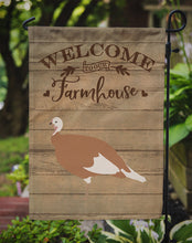 Load image into Gallery viewer, Jersey Buff Turkey Hen Welcome Garden Flag – Decorative Outdoor Yard Flag CK6928GF