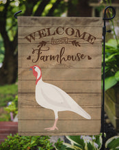 Load image into Gallery viewer, Beltsville Small White Turkey Hen Welcome Garden Flag – Decorative Outdoor Yard Flag CK6933GF