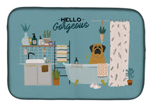 Load image into Gallery viewer, Mastiff in Bathtub Dish Drying Mat – Absorbent, Artistic Kitchen Essentials CK7440DDM