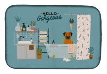 Load image into Gallery viewer, Border Terrier in Bathtub Dish Drying Mat – Absorbent, Artistic Kitchen Essentials CK7461DDM