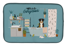 Load image into Gallery viewer, Appenzeller Sennenhund in Bathtub Dish Drying Mat – Absorbent, Artistic Kitchen Essentials CK7465DDM