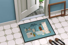Load image into Gallery viewer, Irish Water Spaniel in Bathtub Doormat - 24x36 Decorative Floor Mat – Indoor/Outdoor Rug with Artistic Flair CK7485JMAT