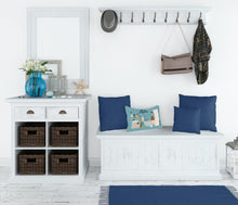 Load image into Gallery viewer, Silver Chocolate Shih Tzu in Bathtub Canvas Fabric Decorative Pillow CK7508PW1216