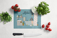 Load image into Gallery viewer, Black Silver Shih Tzu in Bathtub Glass Cutting Boards – Durable, Decorative Kitchen Art Large CK7511LCB