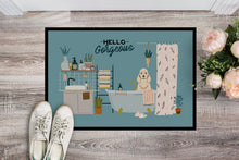 Load image into Gallery viewer, Buff Cocker Spaniel in Bathtub Doormat - 18x27 Decorative Floor Mat – Indoor/Outdoor Rug with Artistic Flair CK7516MAT