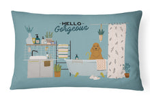 Load image into Gallery viewer, Red Cocker Spaniel in Bathtub Canvas Fabric Decorative Pillow CK7517PW1216