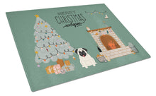 Load image into Gallery viewer, Cream Pug Christmas Everyone Glass Cutting Boards – Durable, Decorative Kitchen Art Large CK7567LCB