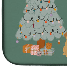 Load image into Gallery viewer, Brown Pug Christmas Everyone Dish Drying Mat – Absorbent, Artistic Kitchen Essentials CK7570DDM