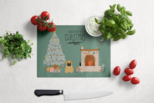 Load image into Gallery viewer, Brown Pug Christmas Everyone Glass Cutting Boards – Durable, Decorative Kitchen Art Large CK7570LCB