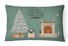 Load image into Gallery viewer, Fawn Pug Christmas Everyone Canvas Fabric Decorative Pillow CK7571PW1216