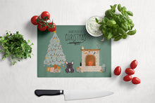 Load image into Gallery viewer, Brindle French Bulldog Christmas Everyone  Glass Cutting Boards – Durable, Decorative Kitchen Art Large CK7572LCB