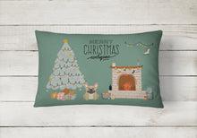 Load image into Gallery viewer, Cream French Bulldog Christmas Everyone Canvas Fabric Decorative Pillow CK7573PW1216