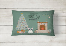 Load image into Gallery viewer, Piebald French Bulldog Christmas Everyone Canvas Fabric Decorative Pillow CK7574PW1216