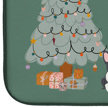 Load image into Gallery viewer, Black White French Bulldog Christmas Everyone Dish Drying Mat – Absorbent, Artistic Kitchen Essentials CK7575DDM
